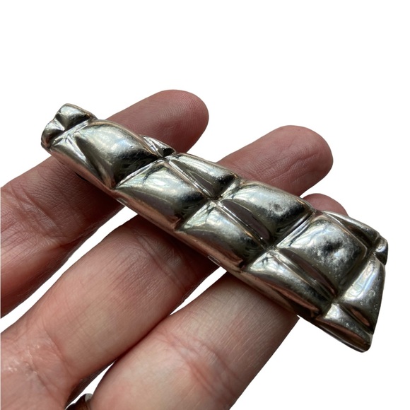 Vintage sterling silver clip on earrings by designer Patricia Von Musulin - Picture 5 of 8